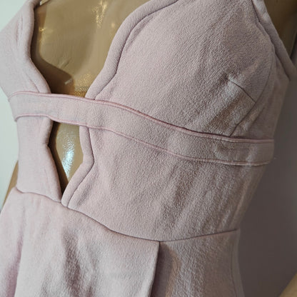 Pink Scalloped Fit & Flare Dress