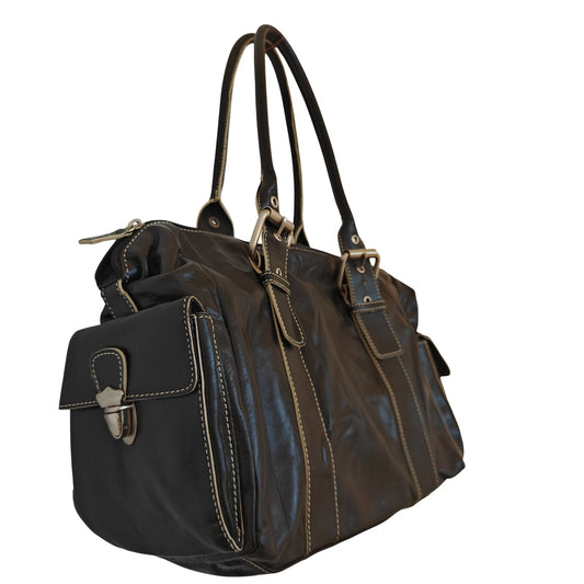 Black Leather Shoulder Bag