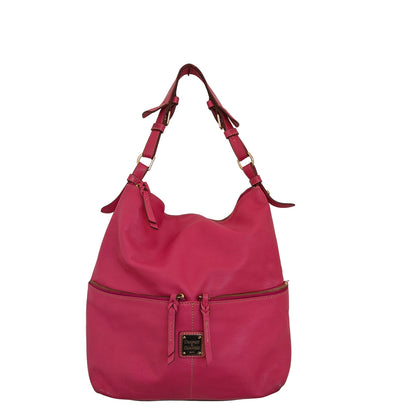 Pink Leather Hobo Bag