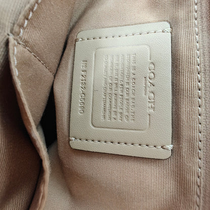 Chalk Pebbled Leather Zip-Top Tote Bag