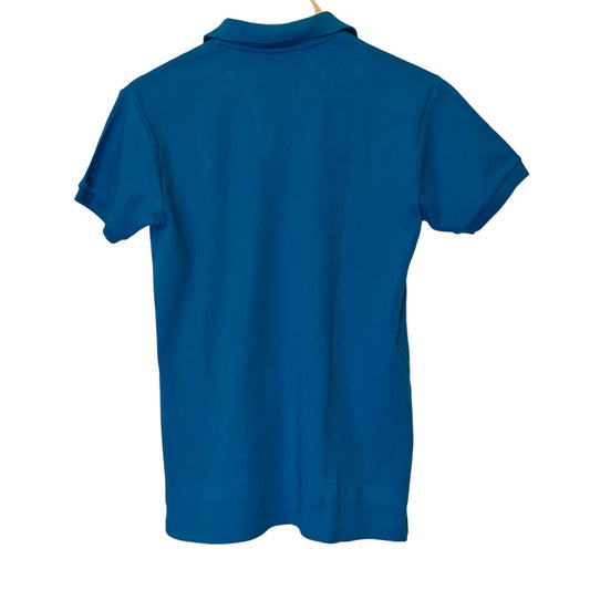 Blue Polo Shirt With Red Pony Logo