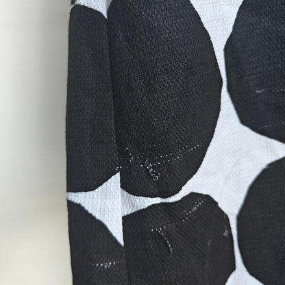 Black and White Strapless Dot Dress