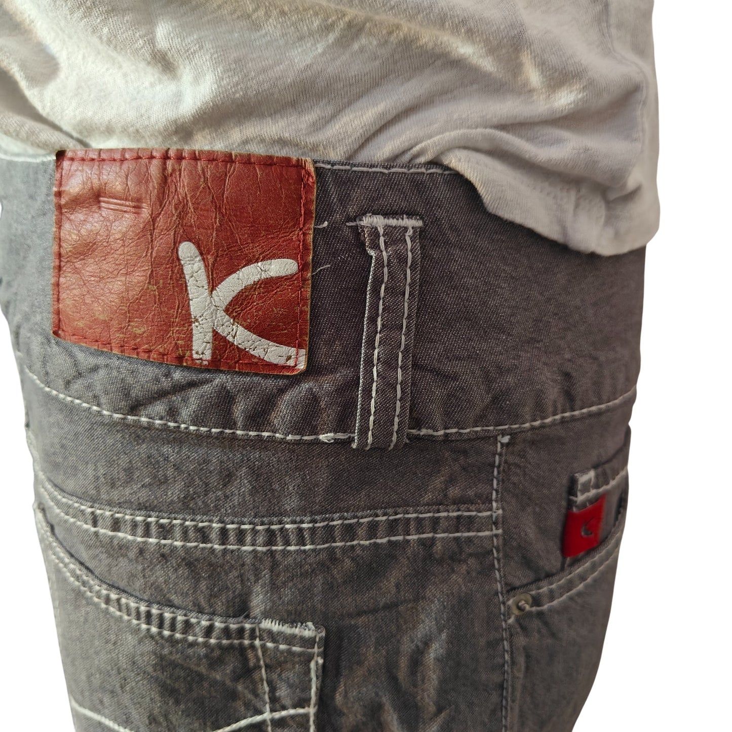 Gray Denim Pencil Skirt