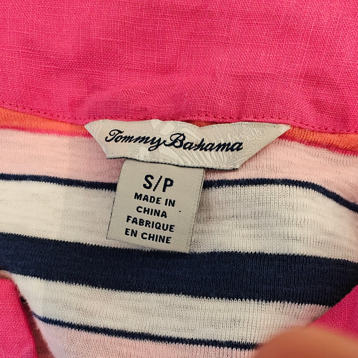 Pink and Orange Striped Sleeveless Midi Dress