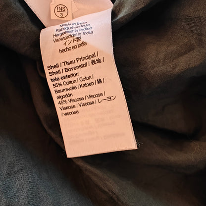 Green and Yellow Floral Long-Sleeve Mini Dress